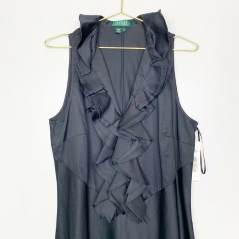 Ralph Lauren NWT 100% Cotton Dress Ruffle Size 14